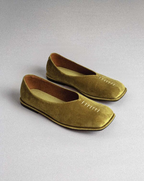 VELVET PUMPS OLIVE - Image 2